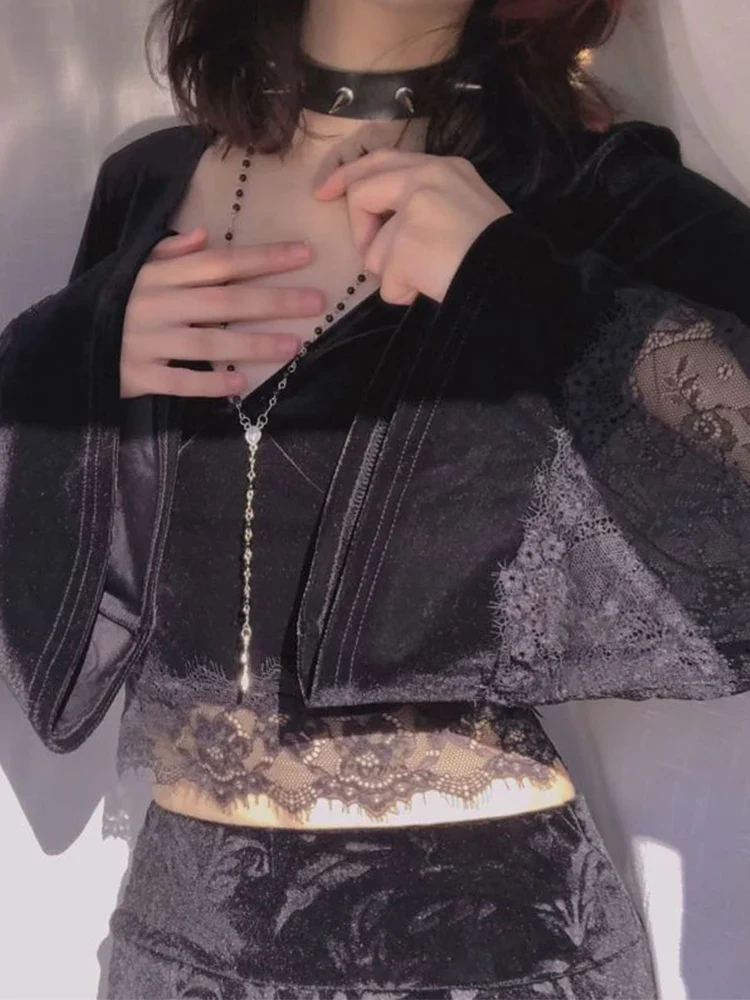 Flare Lace Sleeve Knit Top - Image 4