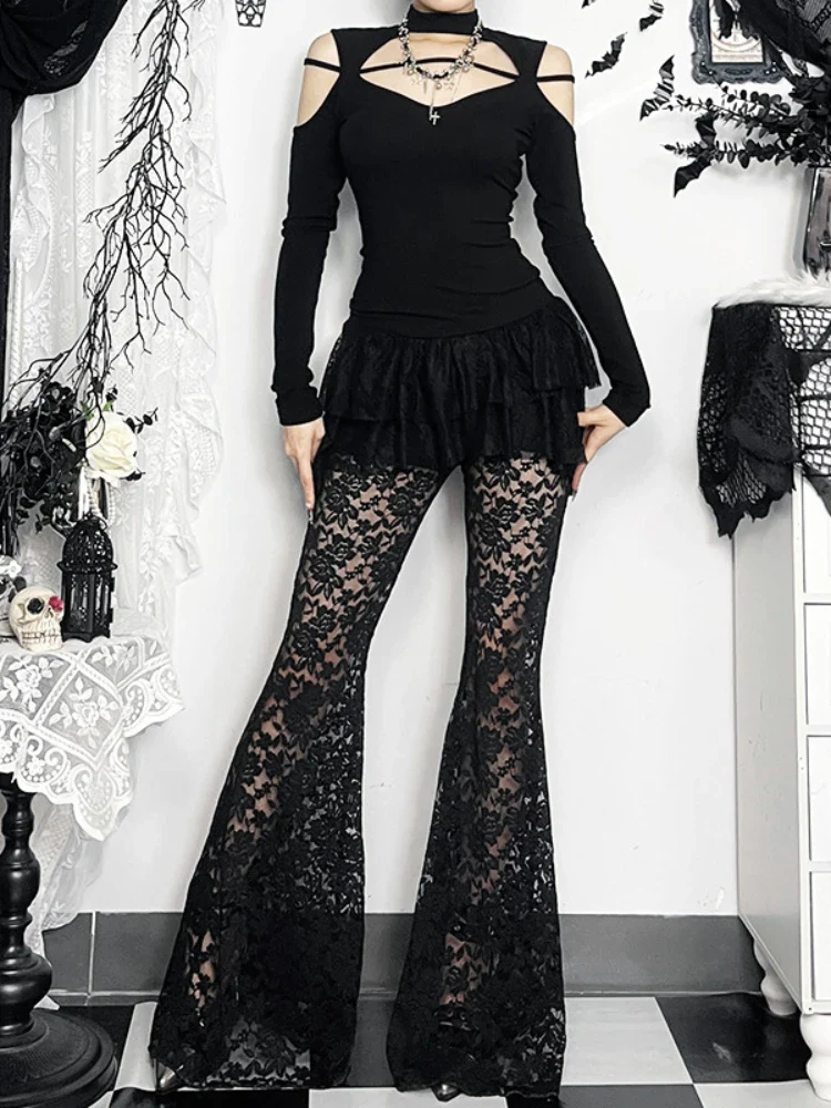 Floral Square Collar Knit Top - Image 3