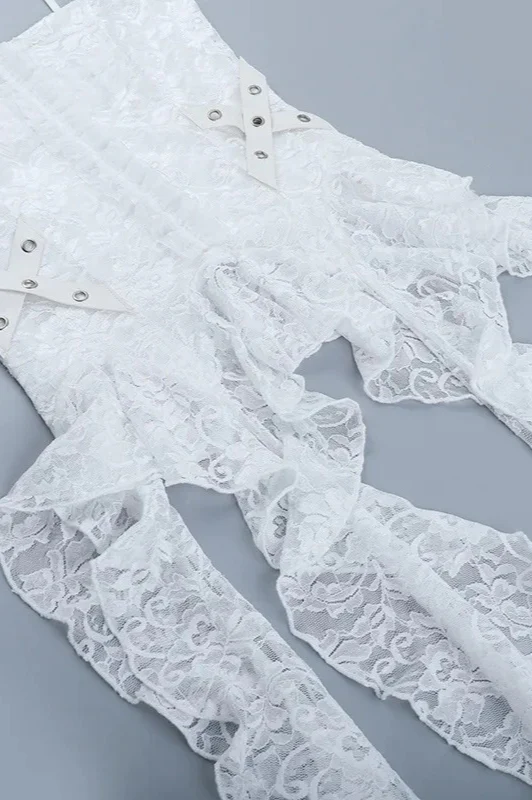 Goth Sweet Lace Eyelet Crop Tank Top - Image 9