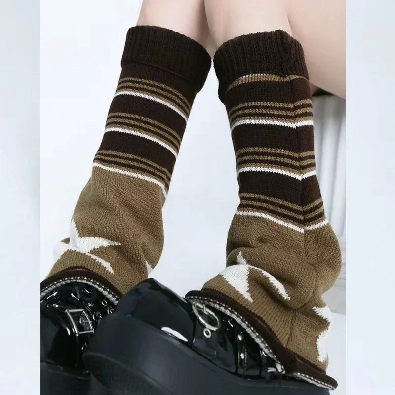 Gothic Brown Star Knitted Sock - Image 5