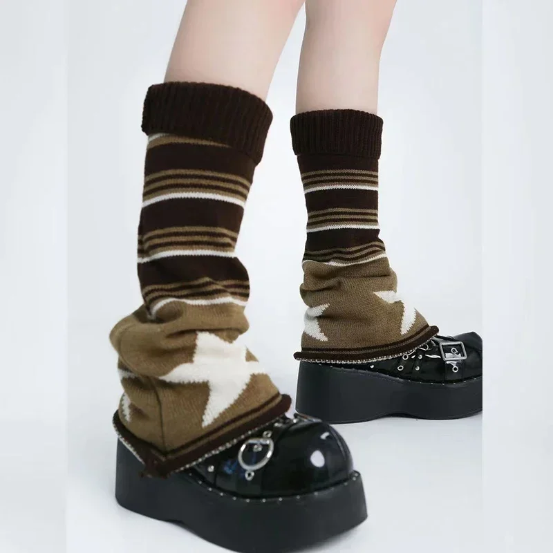 Gothic Brown Star Knitted Sock - Image 6