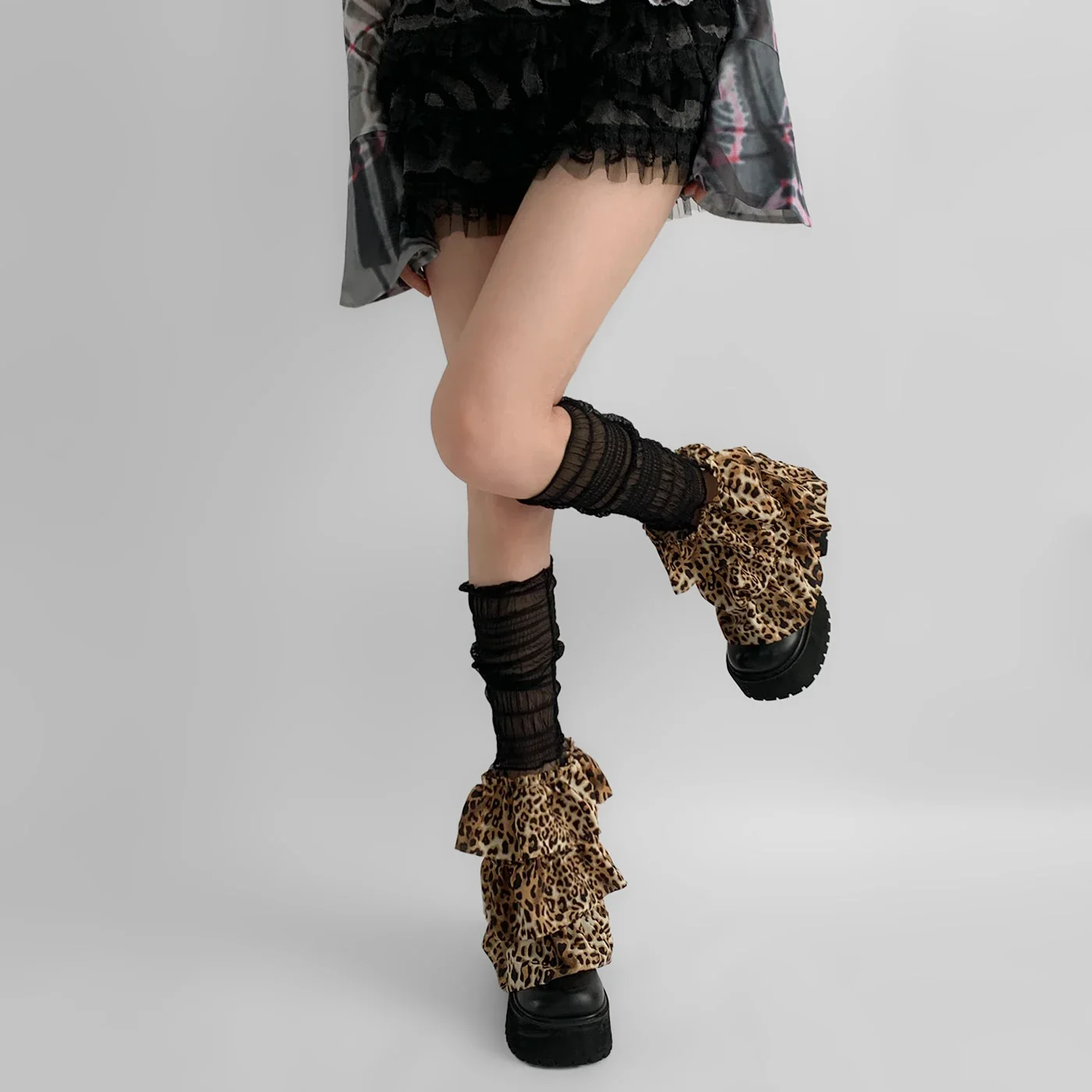 Gothic Leopard Lace Summer Sock - Image 5