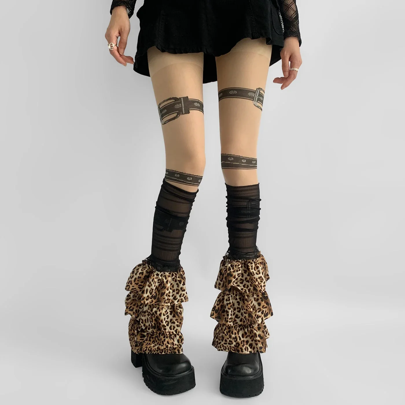 Gothic Leopard Lace Summer Sock - Image 6