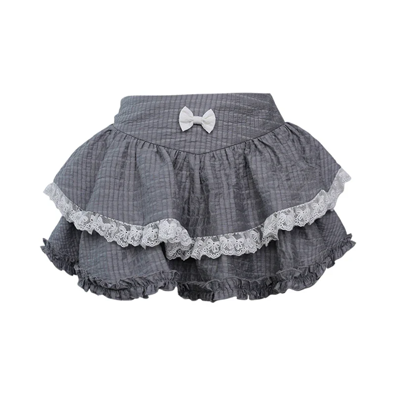 High Waist Cake Lace Vintage Skirt - Image 3