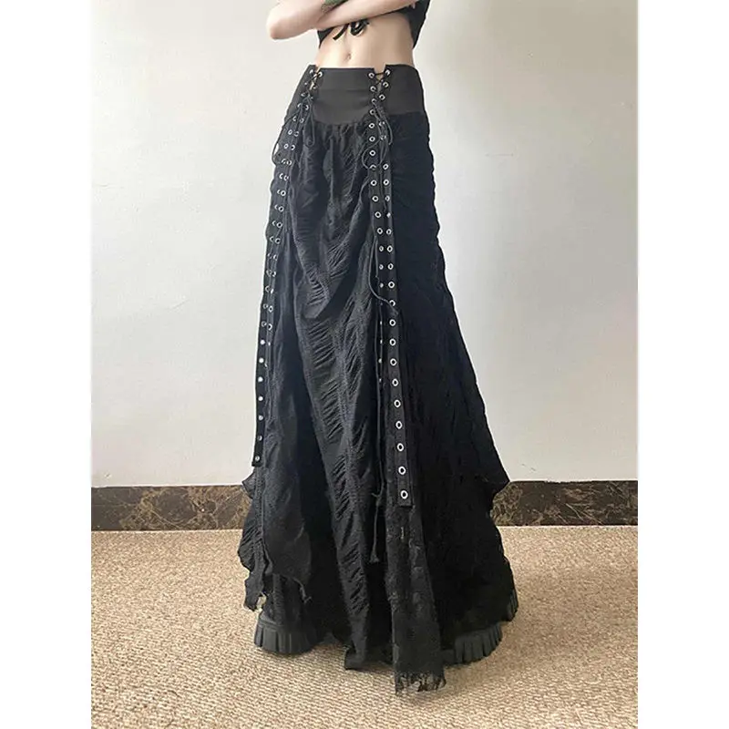 Lace Mesh Fairy Bow Long Skirt - Image 6