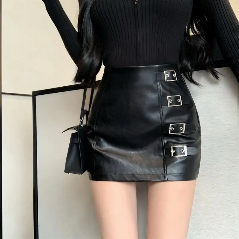 PU Leather Punk Bodycon Skirt - Image 4