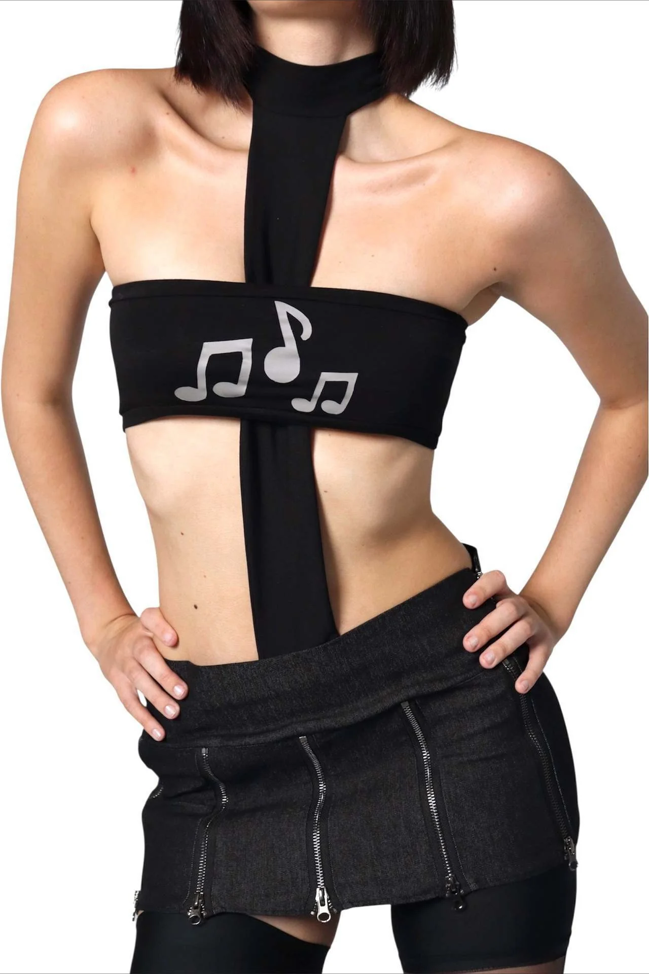 Punk Polka Dot Print Halter Cami Top - Image 5