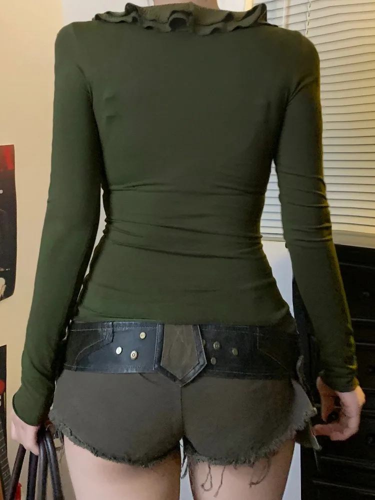 Ruffle V-neck Knit Top - Image 5