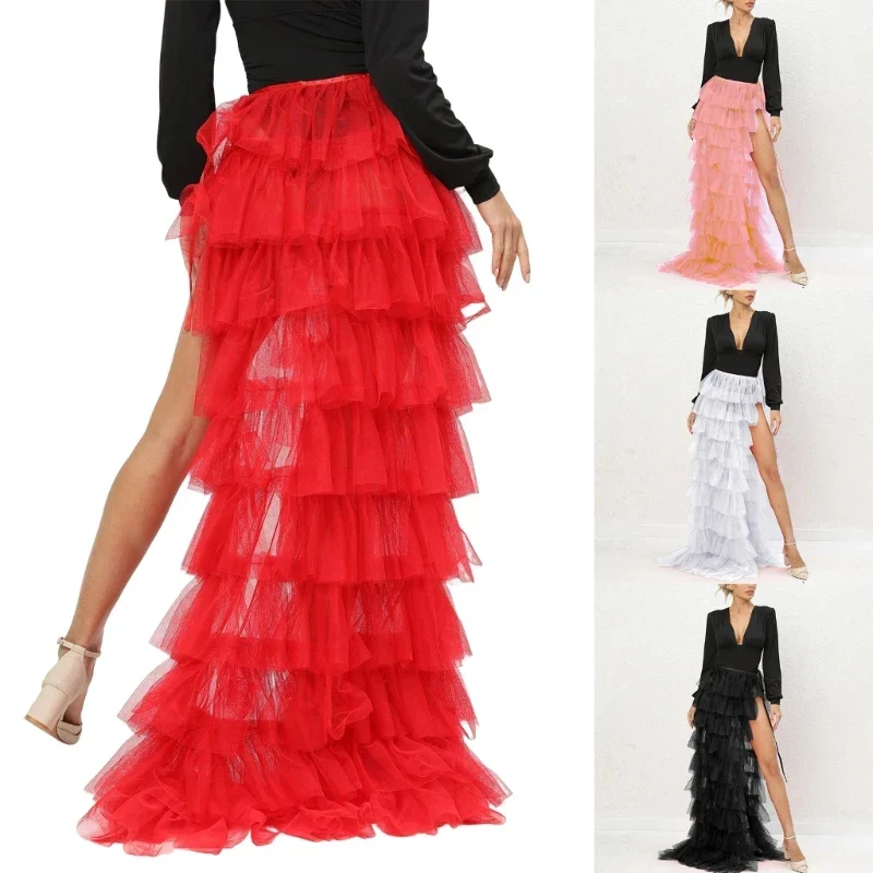 Ruffles Tulle Floor-Length Skirt - Image 3