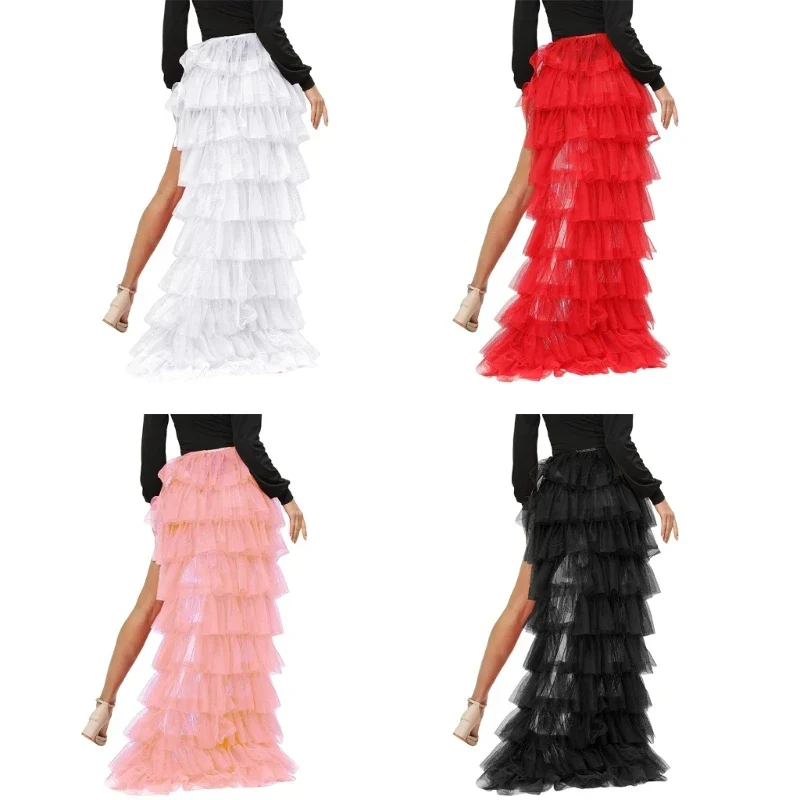 Ruffles Tulle Floor-Length Skirt - Image 4