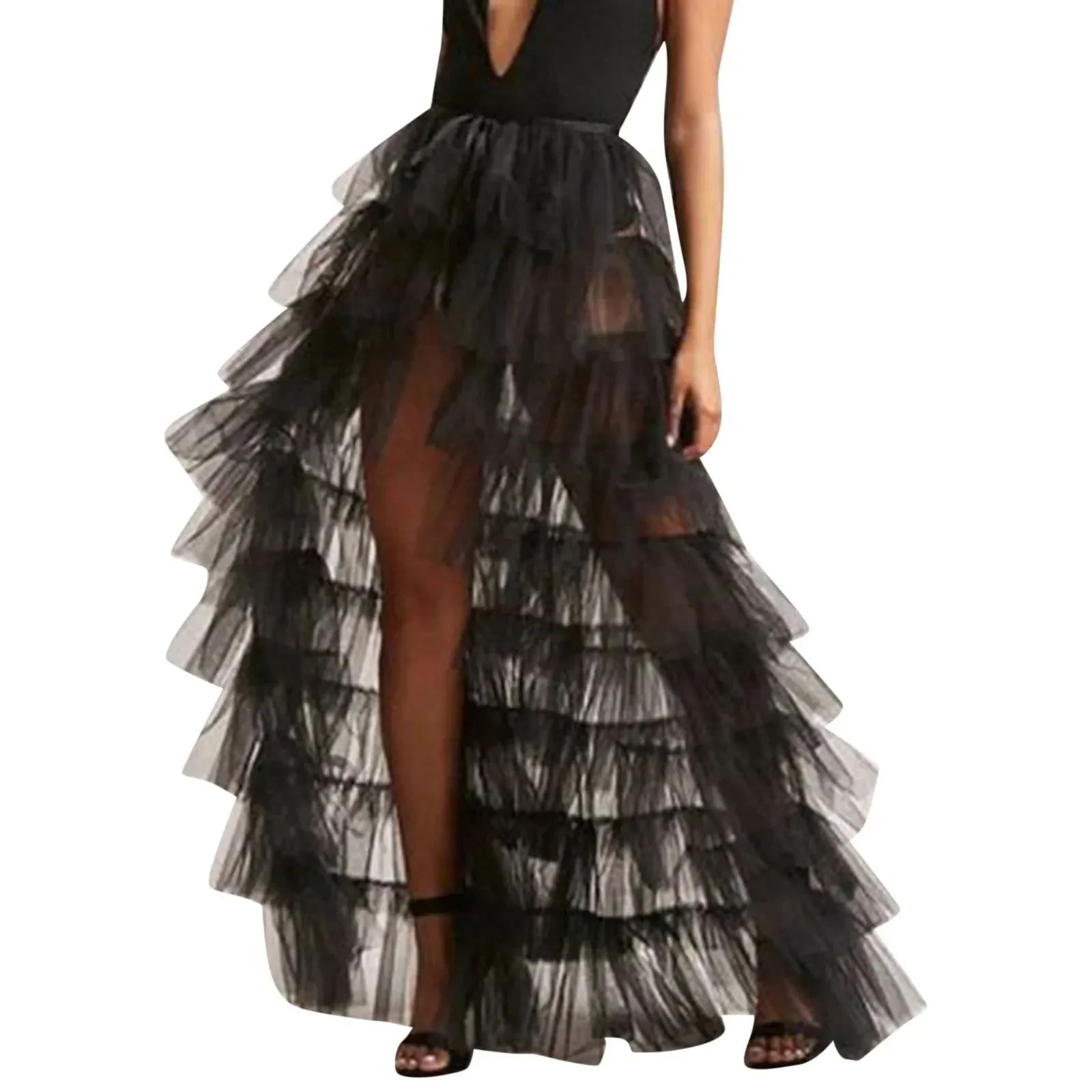 Ruffles Tulle Floor-Length Skirt - Image 7
