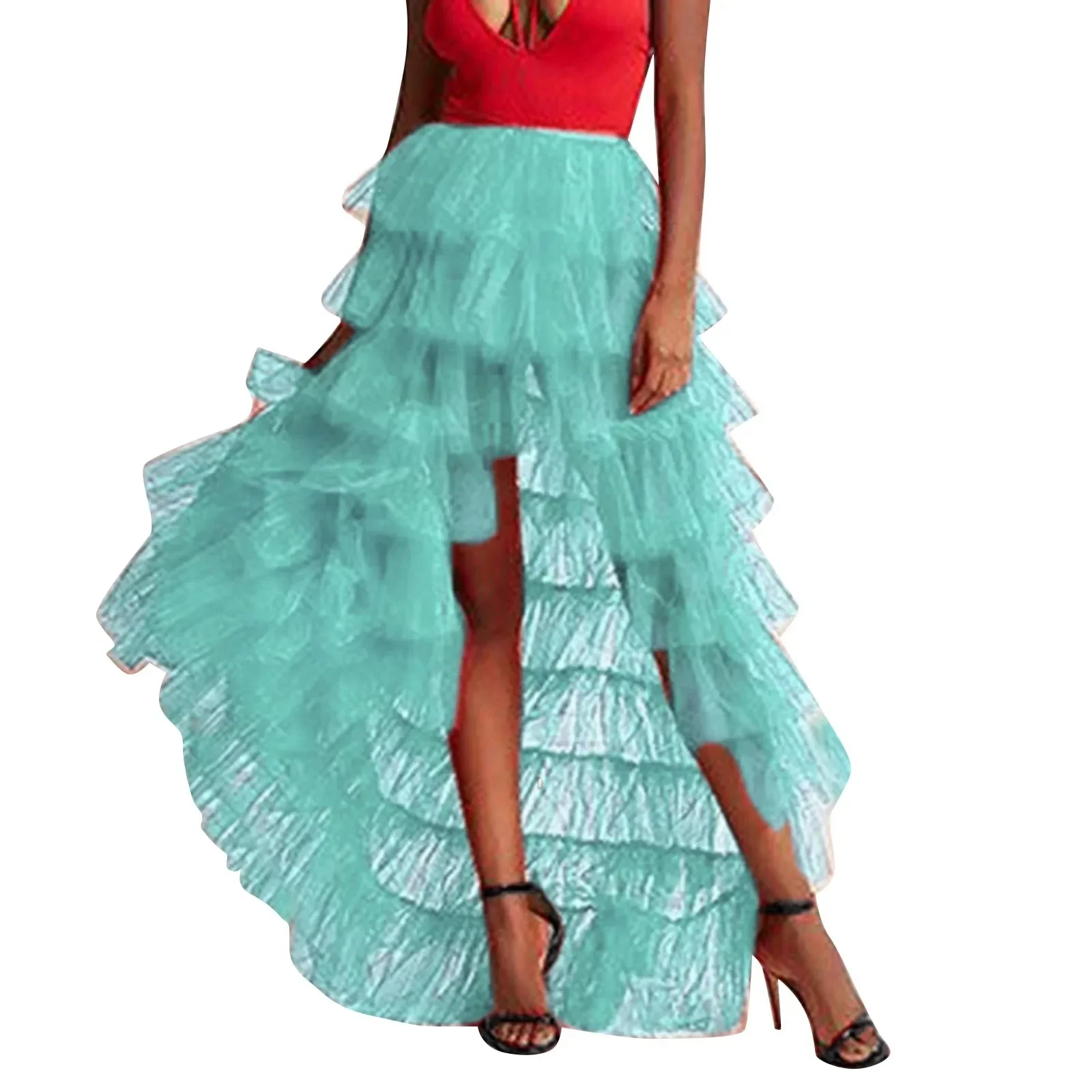 Ruffles Tulle Floor-Length Skirt - Image 8