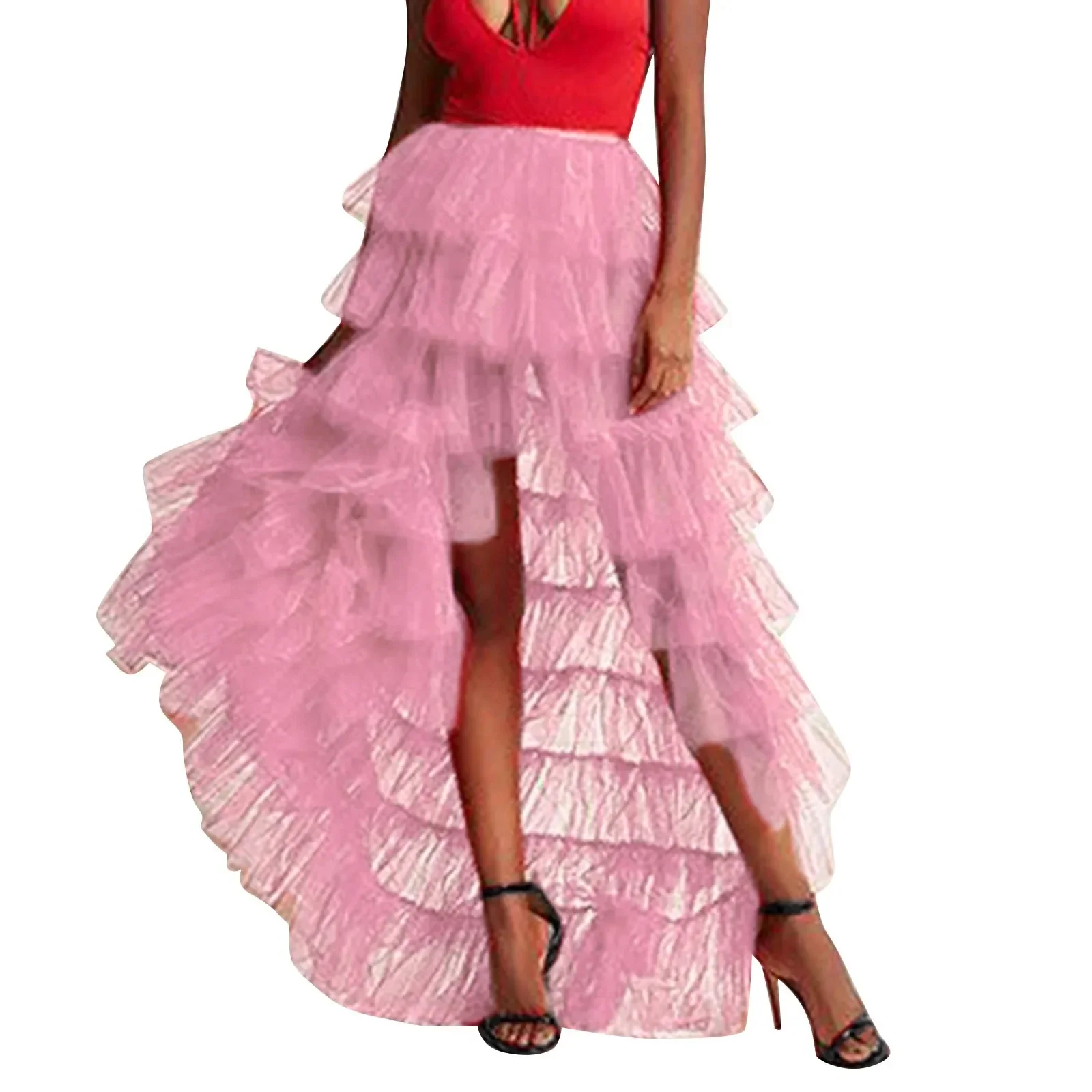Ruffles Tulle Floor-Length Skirt - Image 9