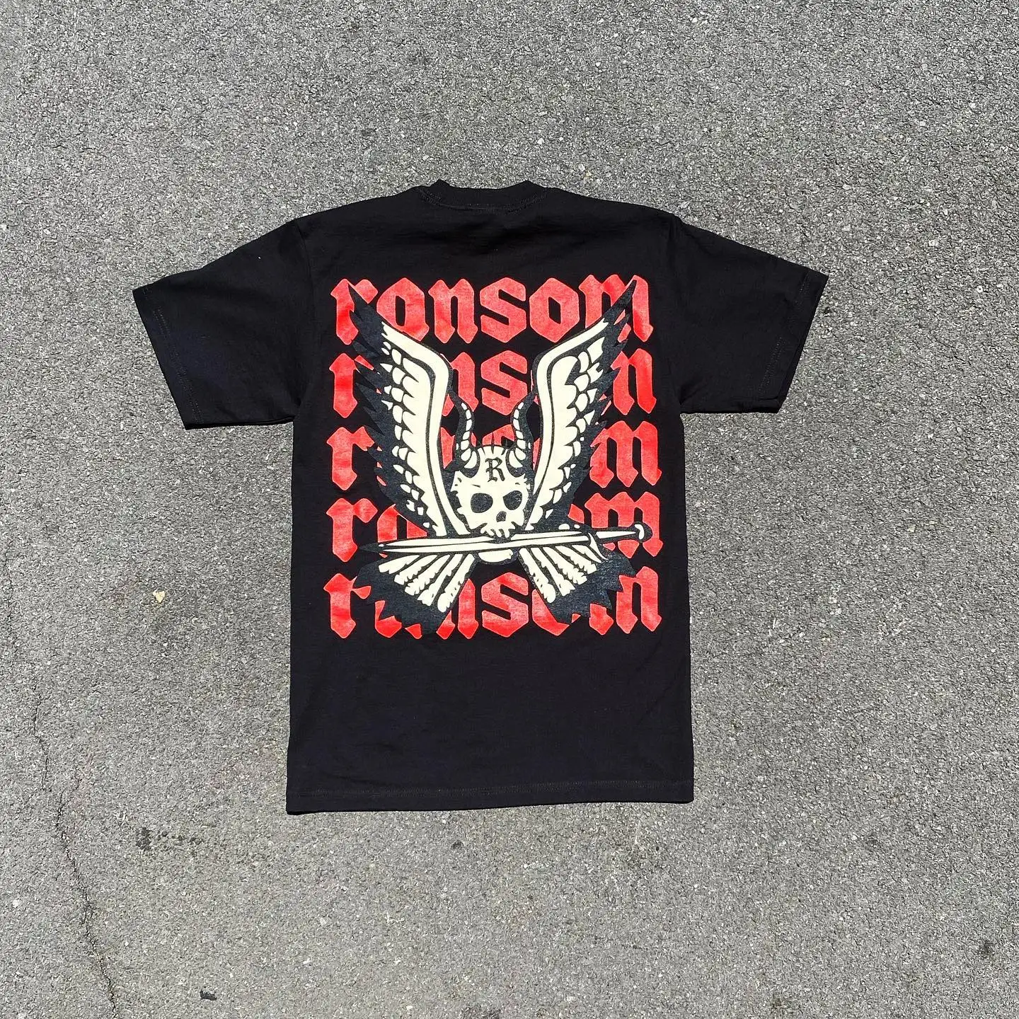 Streetwear Oversized Goth Skull Demon T-shirt - Image 4