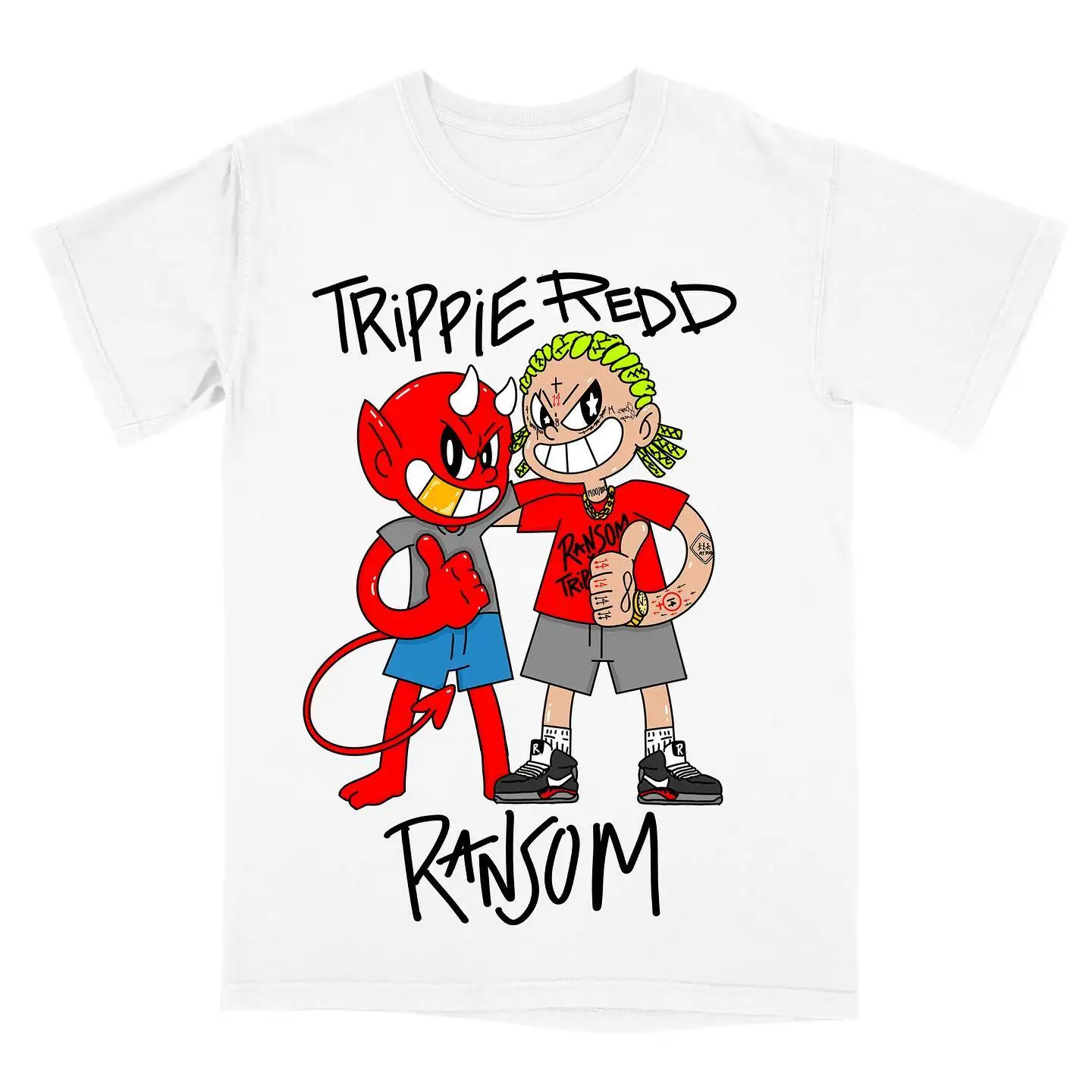 Streetwear Oversized Goth Skull Demon T-shirt - Image 6