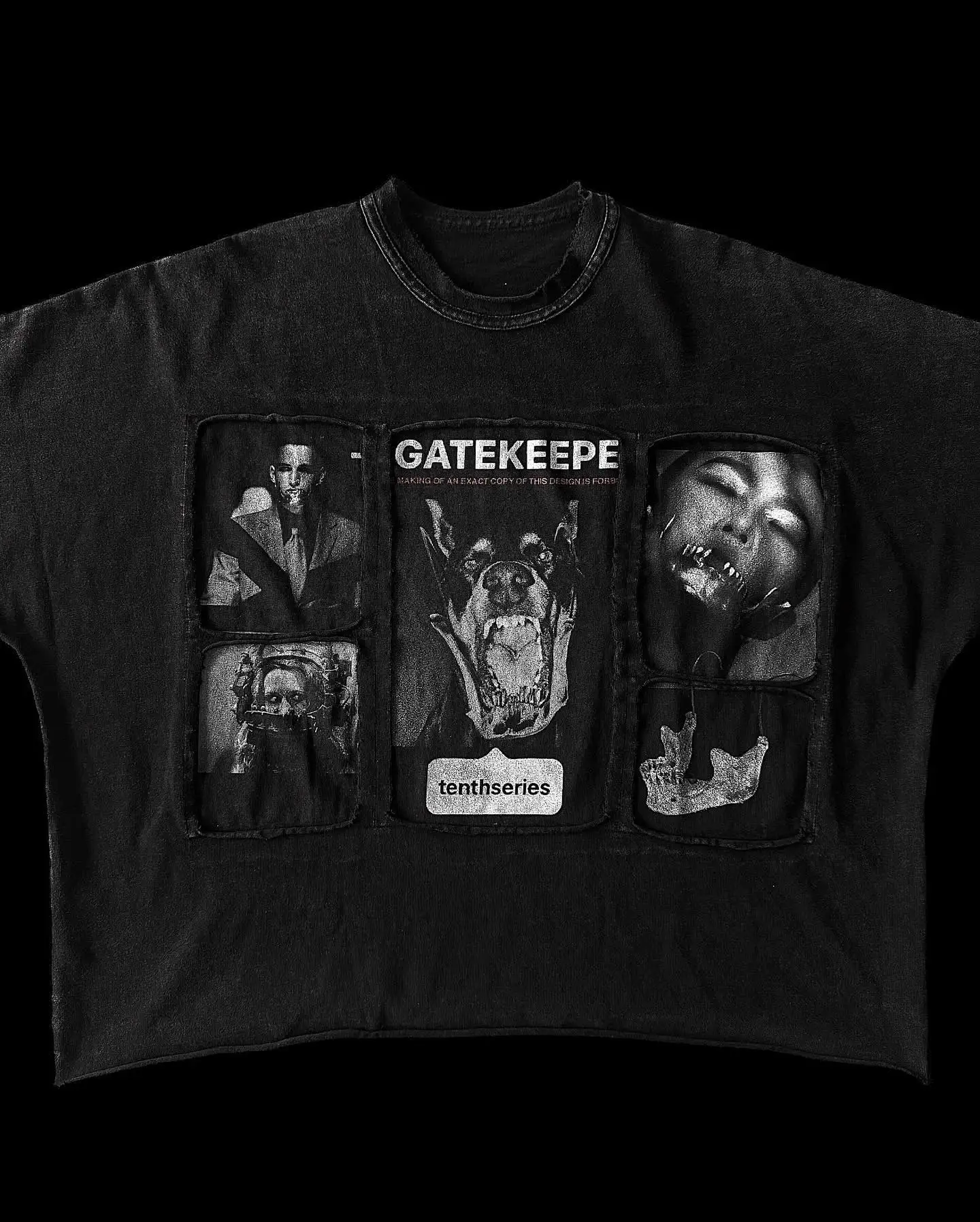 Streetwear Patchwork Retro Figure Graphic T-shirt - Image 3