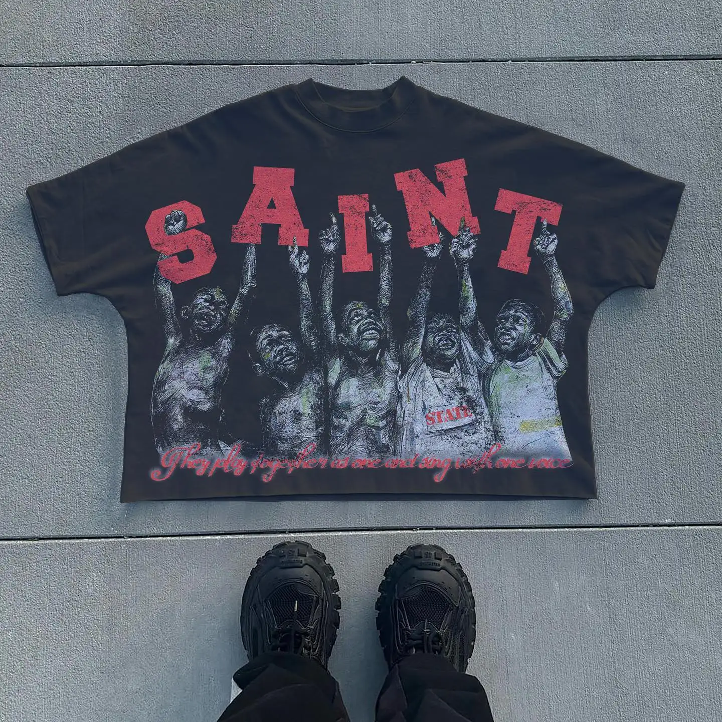 Summer Gothic Cross Graphic Print Cotton T-shirt - Image 11