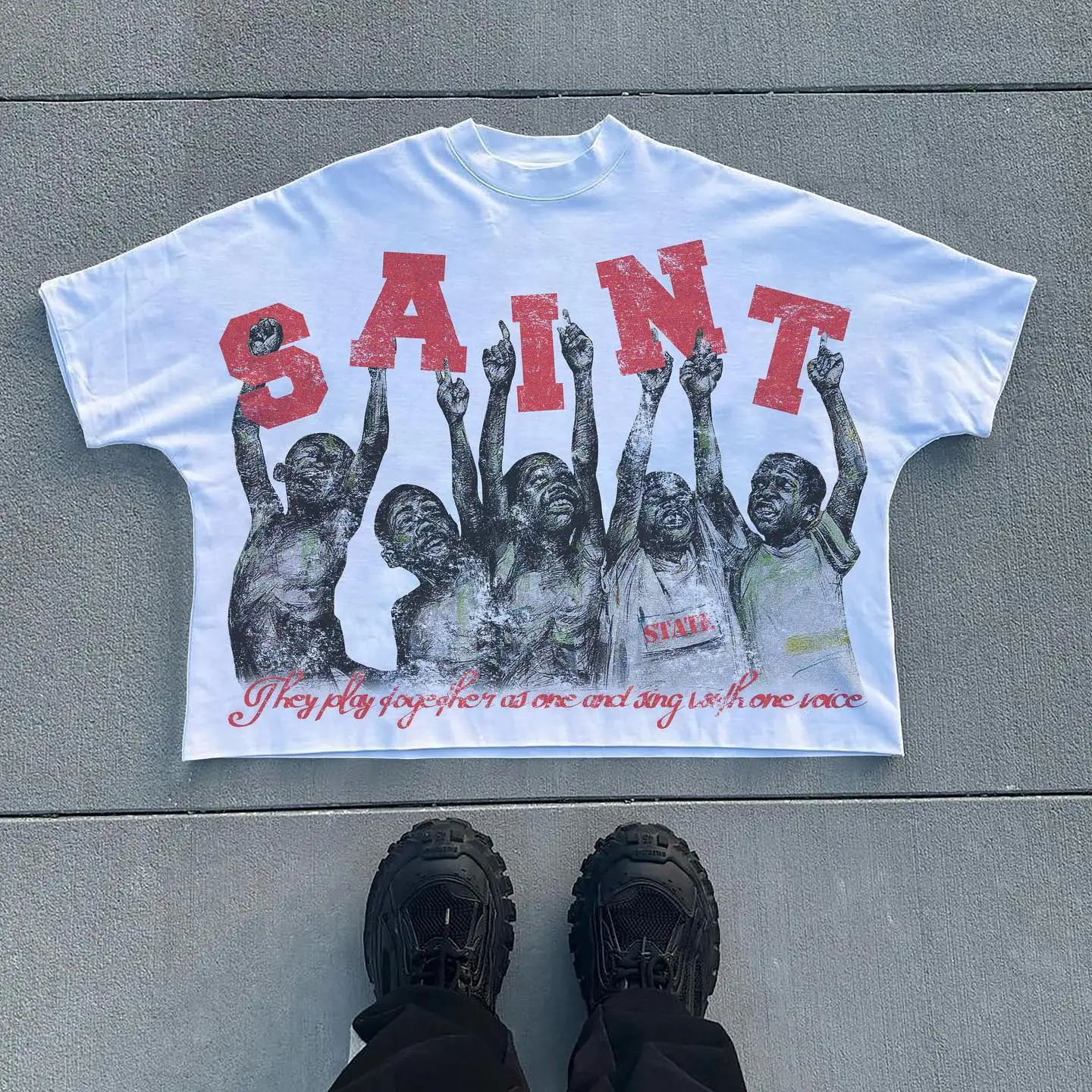 Summer Gothic Cross Graphic Print Cotton T-shirt - Image 5