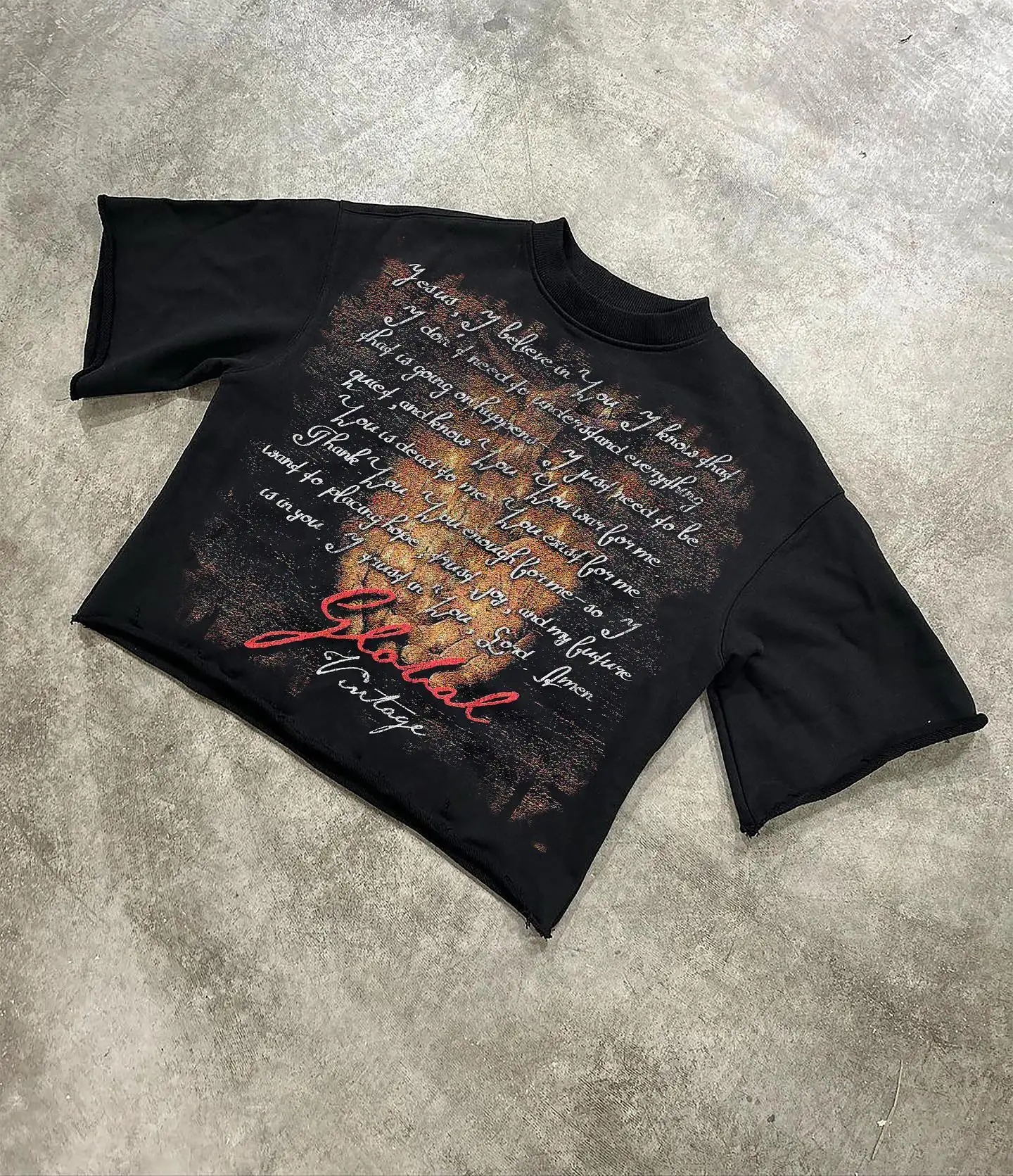 Summer Gothic Cross Graphic Print Cotton T-shirt - Image 6