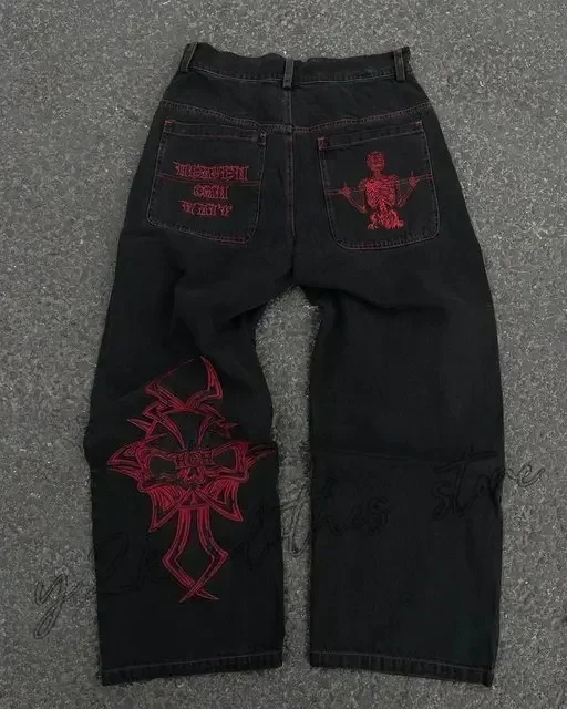Y2K Gothic Wing Embroidery Pant - Image 4