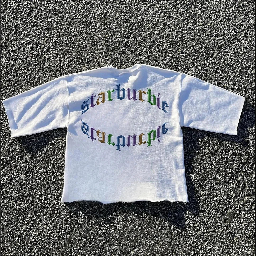 Y2K Lips Teeth Graphic Printed Cotton T-shirt - Image 4