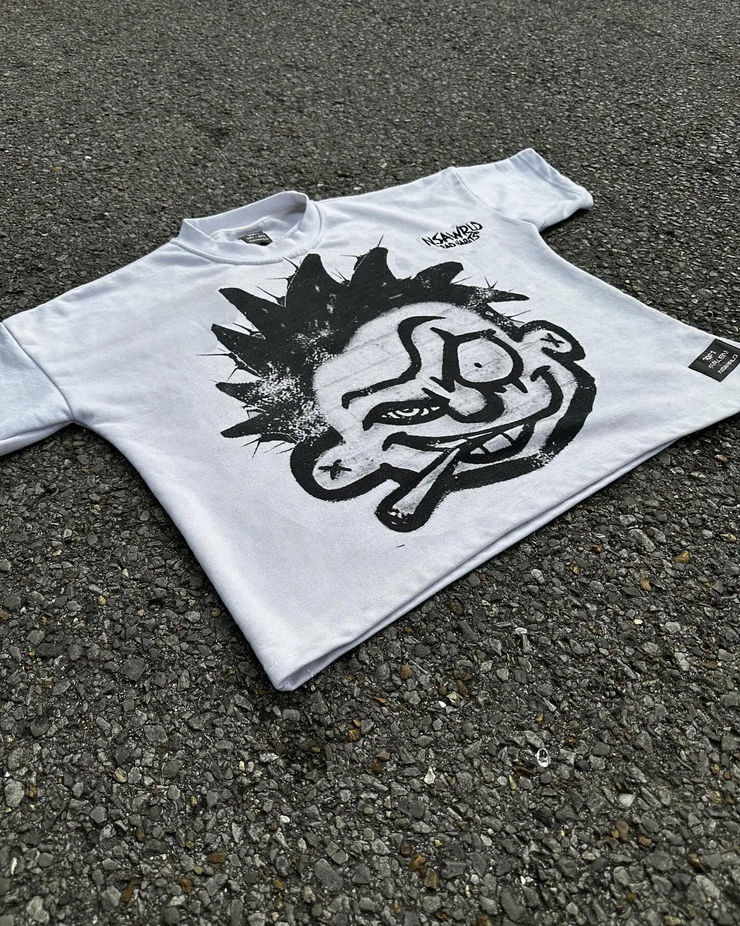 Y2K Punk Hip Hop Cartoon Portrait Graphic T-shirt - Image 3