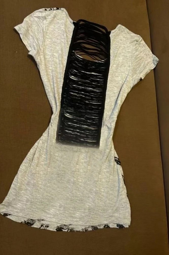 Y2K Punk Slim Short Sleeve Mesh Top - Image 6