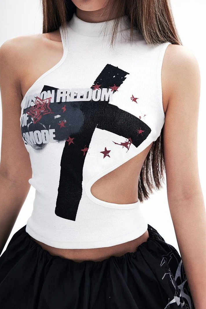 Y2K Punk Slim Sleeveless Tank Top - Image 4